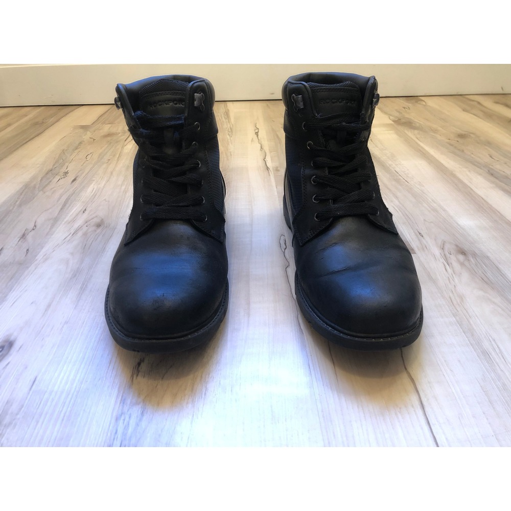 Rockport Men's Black Lace-Up Leather and Textile Boots - Picture 3 of 14